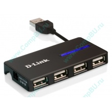 Карманный USB 2.0 концентратор D-Link DUB-104 в Краснознаменске, USB хаб DLink DUB104 (Краснознаменск)