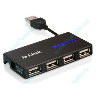Карманный USB 2.0 концентратор D-Link DUB-104 в Краснознаменске, USB хаб DLink DUB104 (Краснознаменск)