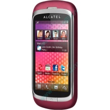 Красно-розовый телефон Alcatel One Touch 818 (Краснознаменск)